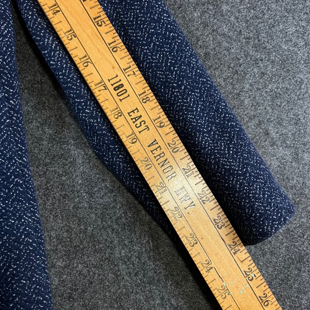 Lucky Brand Navy Blue White Herringbone Open Front Cardigan Jacket XL - Picture 7 of 13